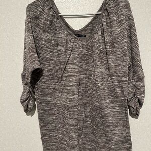 Women’s Maurice’s Blouse, Purple With Sparkle, Half Sleeve, Size Large